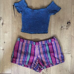 Free People side zip shorts, size 6
